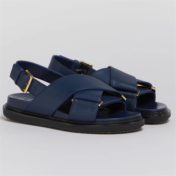 Marni Fussbett Sandaler, Blue China 